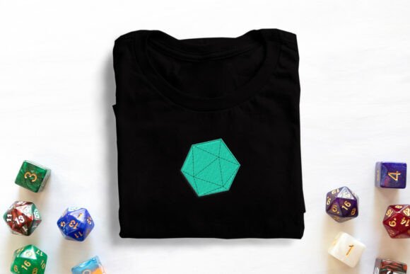 Angled D20 Mini Embroidery: A Playful Touch for Personalized Gifts