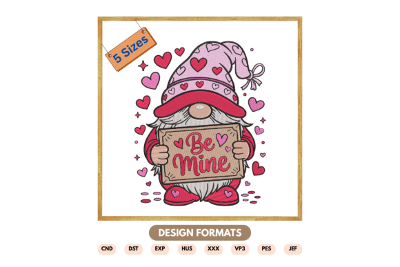 Be Mine Valentine Gnome Embroidery File Review