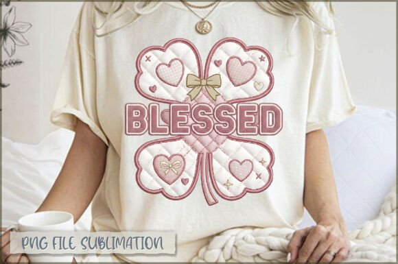 Blessed Quilted Clover Embroidery PNG Review