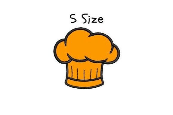 Chef Hat Applique Embroidery Design
