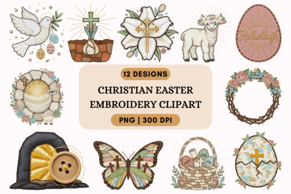 Christian Easter Embroidery Clipart Review