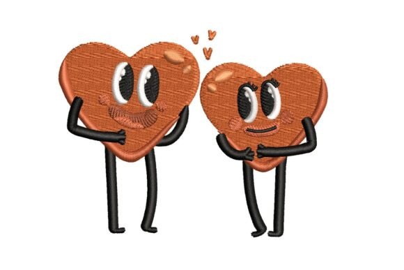 Cute Hearts Couple Embroidery Design Review