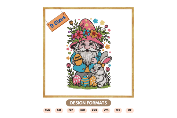 Easter Gnome with Bunny Embroidery File Review