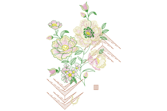 Floral Bouquet Embroidery for Holiday Crafts