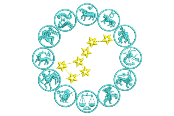 h1Zodiac Wheel Embroidery Design: A Seasonal Star for Holiday & Home Products/h1