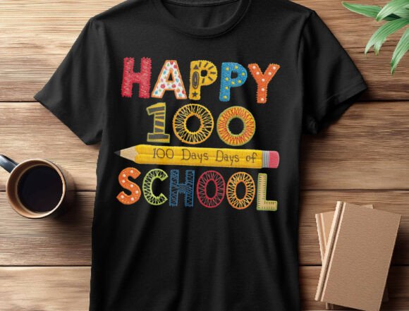 Happy 100 Days of School Yarn Embroidery