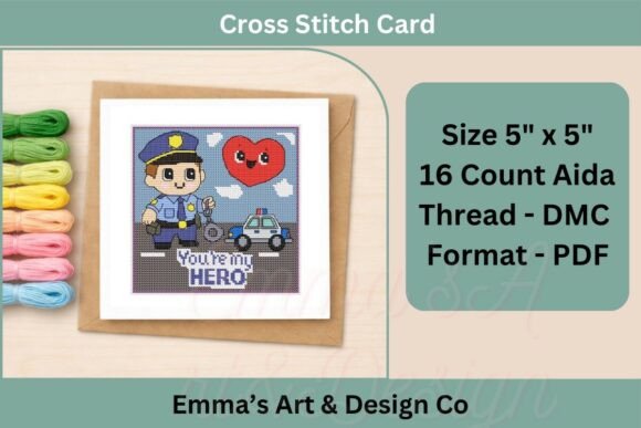Police Officer Valentine Embroidery Card Review