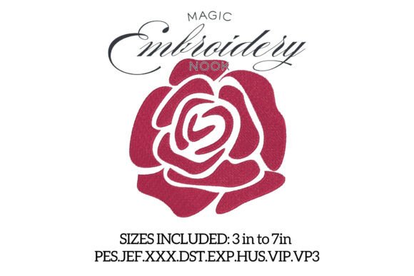 Red Rose Bloom Digital Embroidery Review