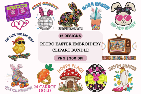 Retro Easter Embroidery for Etsy & Small Shop Success