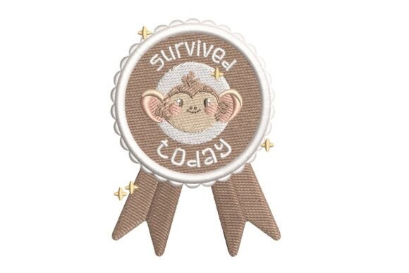 Survived Today Monkey Award Embroidery Review