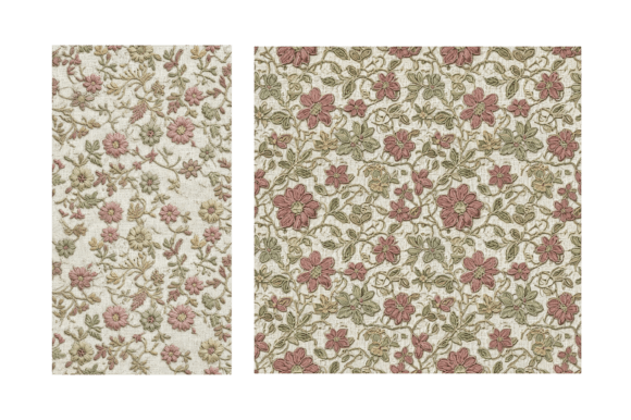 Vintage Pink Green Flower Embroidery Review